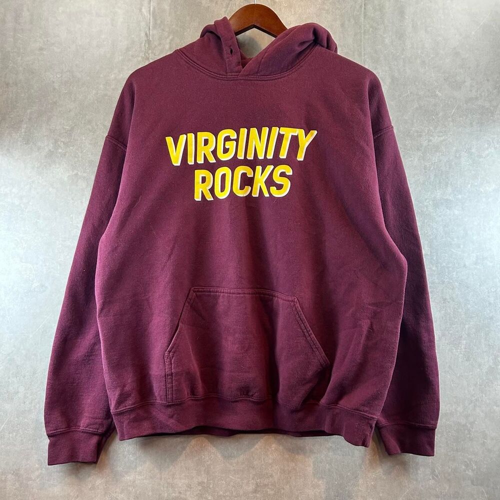 Unbranded Men's Burgundy Hoodie
